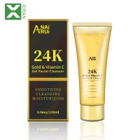 Private Label 24K Gold and Vitamin C Gel facial Cleanser Face Wash