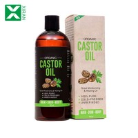 OEM Private Label Pure Organic Castor Oil For Hair Eyebrow Eyelash Beard Care